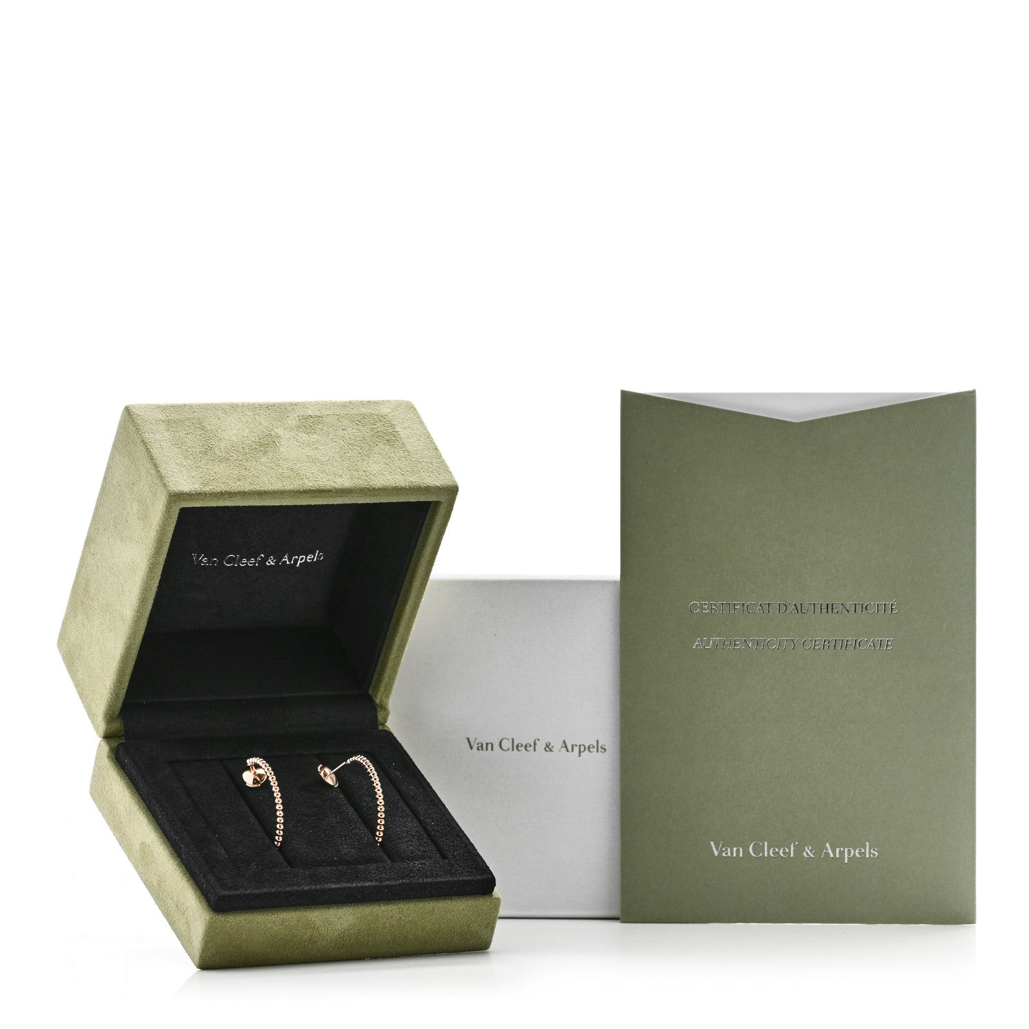 Van Cleef & Arpels 18K Rose Gold Small Perlee Hoop Earrings 5 of 5