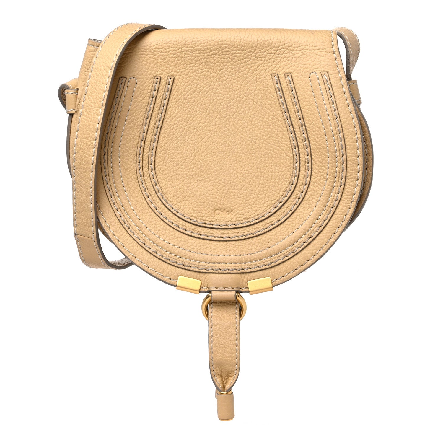 Chloe Calfskin Mini Marcie Round Crossbody Bag Sunlight 1 of 12