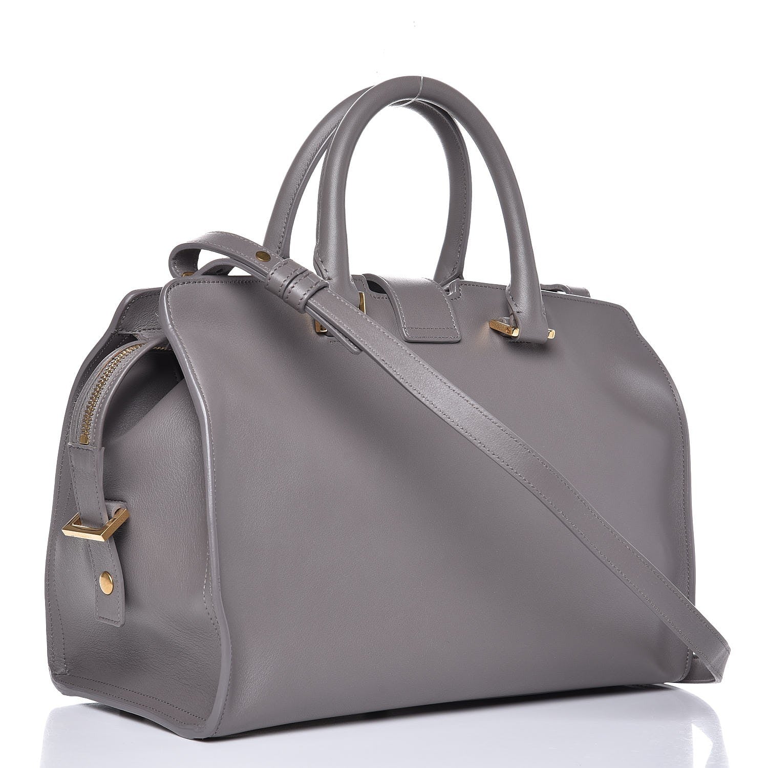 Saint Laurent Smooth Calfskin Small Cabas Monogram Fog 3 of 6