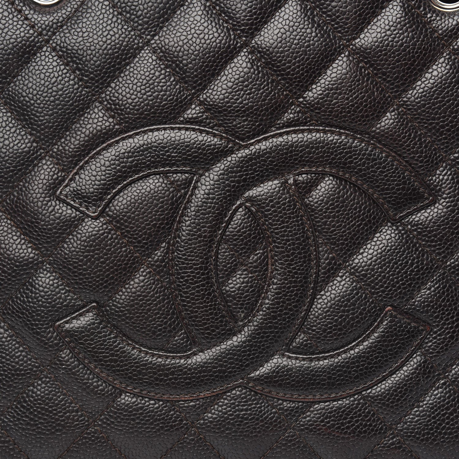 Chanel Caviar Quilted Grand Shopping Tote GST Dark Brown 15 of 15