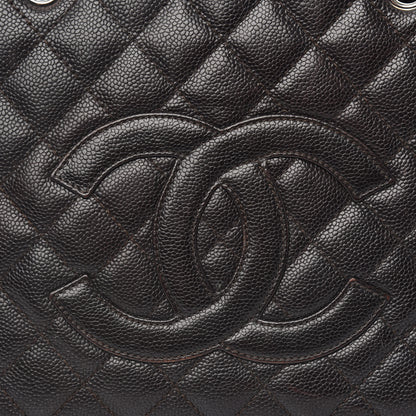 Chanel Caviar Quilted Grand Shopping Tote GST Dark Brown 15 of 15