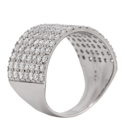 Parker & West by FASHIONPHILE Platinum Diamond 3.00ctw Seven Row Half Eternity Band Ring 61 9.75 6 of 10