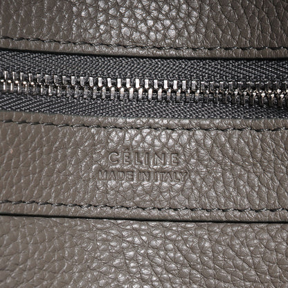 Celine Drummed Calfskin Medium Horizontal Cabas Phantom Grey 6 of 8