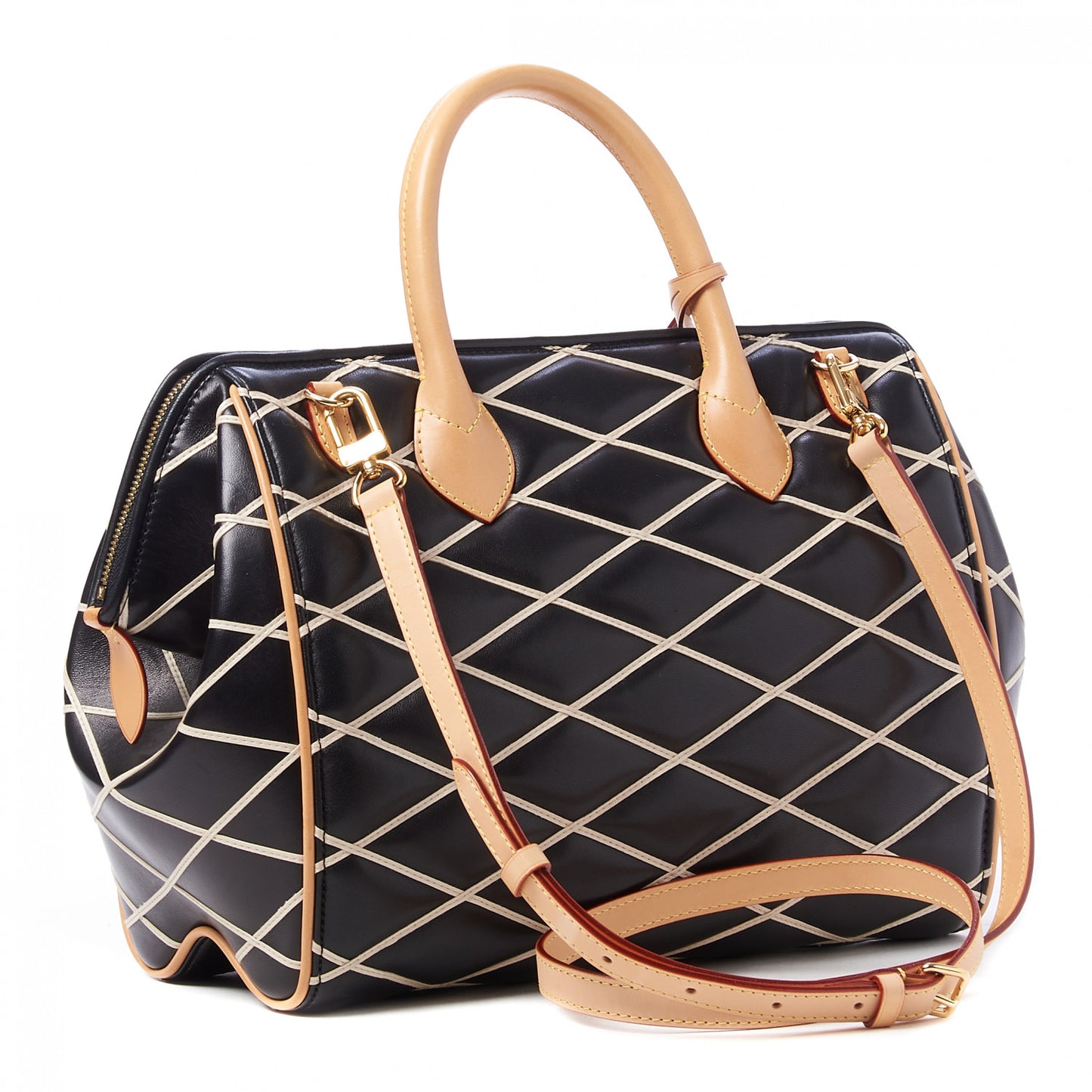 Lambskin Malletage Doc PM Black Natural