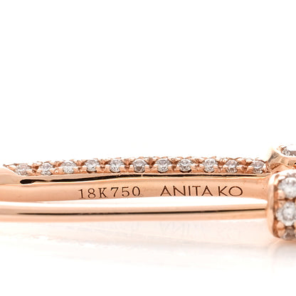 Anita Ko 18K Rose Gold Diamond Mini Safety Pin Earring 4 of 4