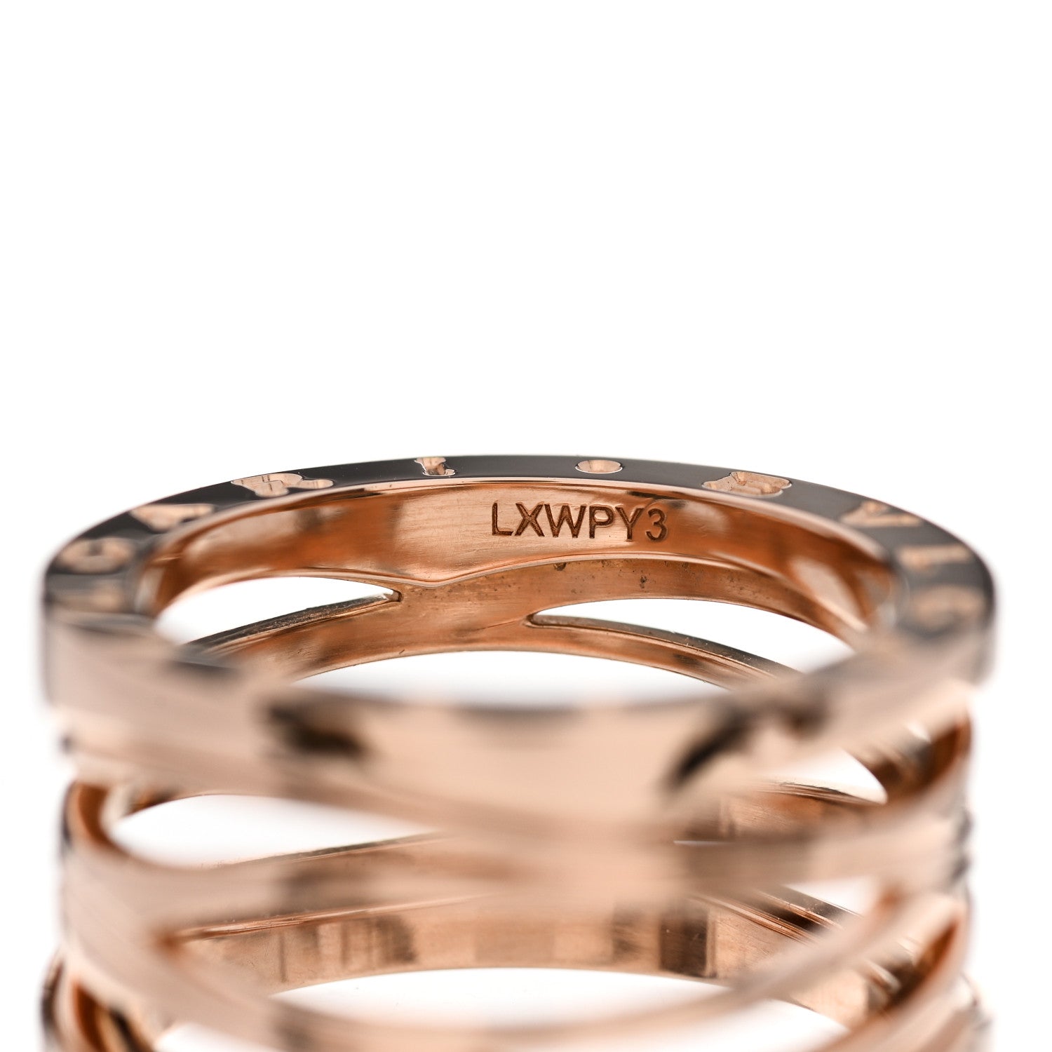 Bulgari 18K Rose Gold B.Zero1 Legend Four-Band Ring 55 7.25 7 of 8