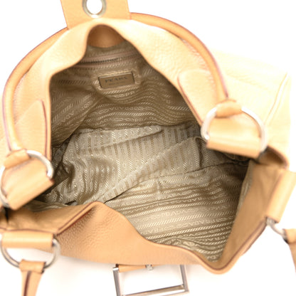 Prada Vitello Daino Moon Shoulder Bag  Sabbia 5 of 11