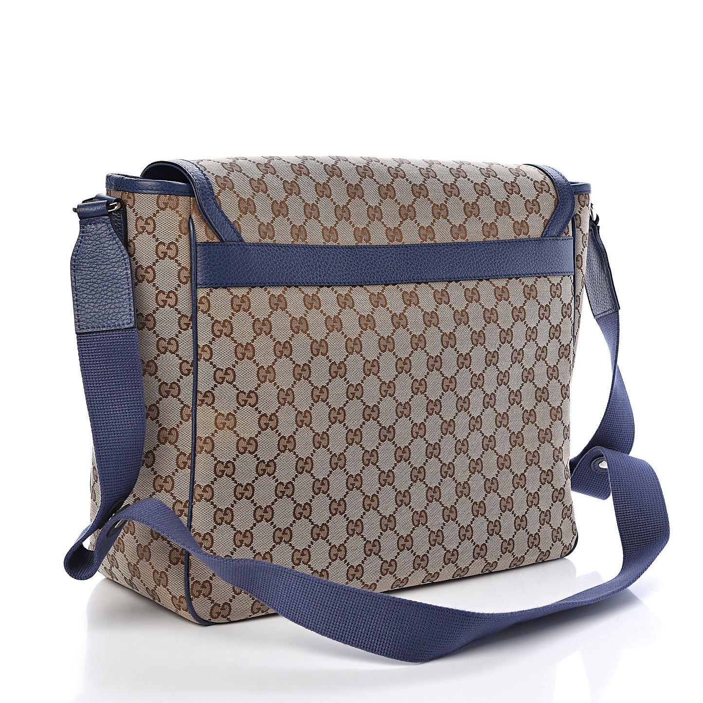 Monogram Convertible Diaper Bag Blue