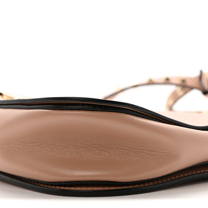 Valentino Garavani Calfskin Rockstud Saddle Bag Poudre 9 of 11