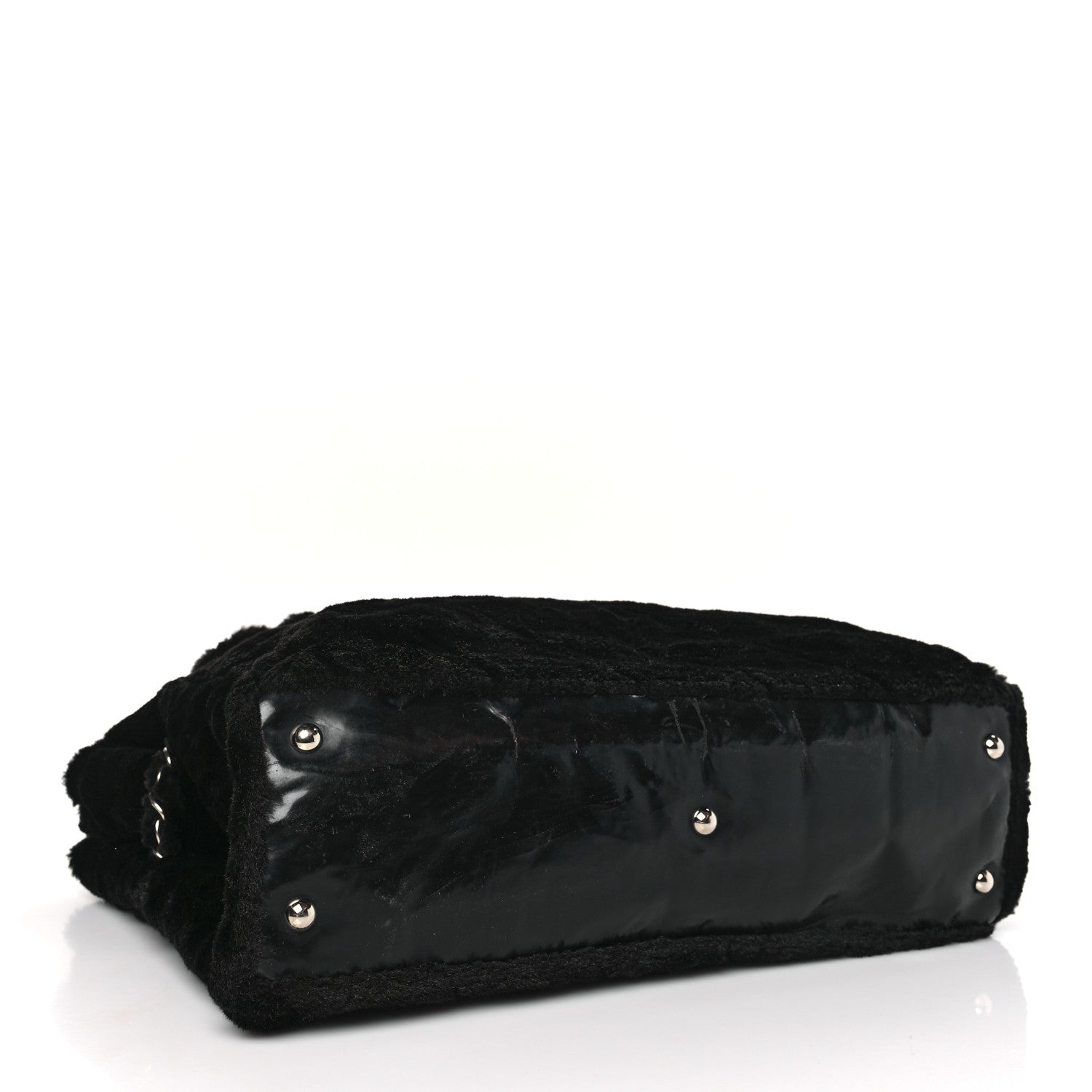 Chanel Fantasy Fur Quilted Camellia Tote Black 5 of 11