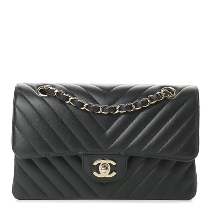 Chanel Caviar Chevron Quilted Small Double Flap Black 1 of 14