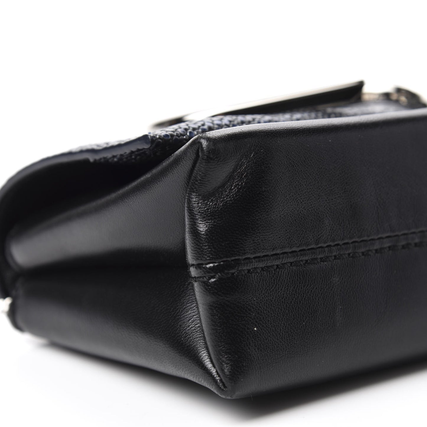 3.1 Calfskin Stingray Embossed Micro Alix Crossbody Bag Black