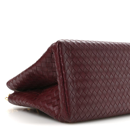 Bottega Veneta Light Calf Intrecciato Small Roma Dark Red 9 of 10