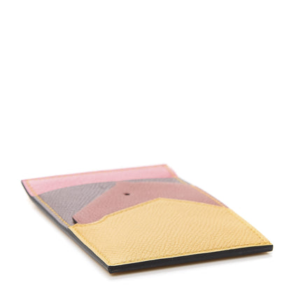 Hermes Epsom Evercolor Les Petits Chevaux Card Holder Ambre Brique Rouge H Rose Ete 4 of 10