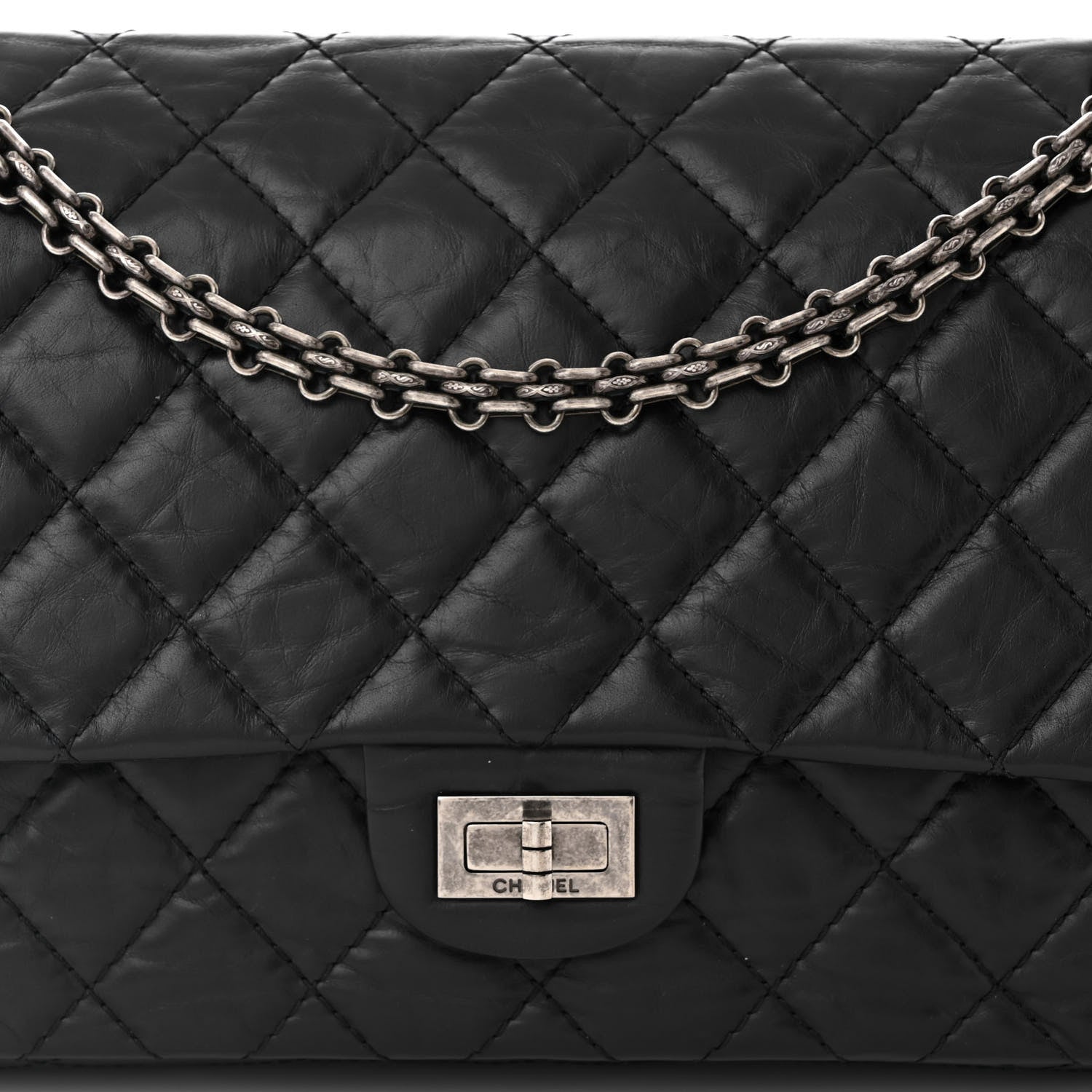 Chanel Aged Calfskin Quilted 2.55 Reissue 226 Black 8 of 10
