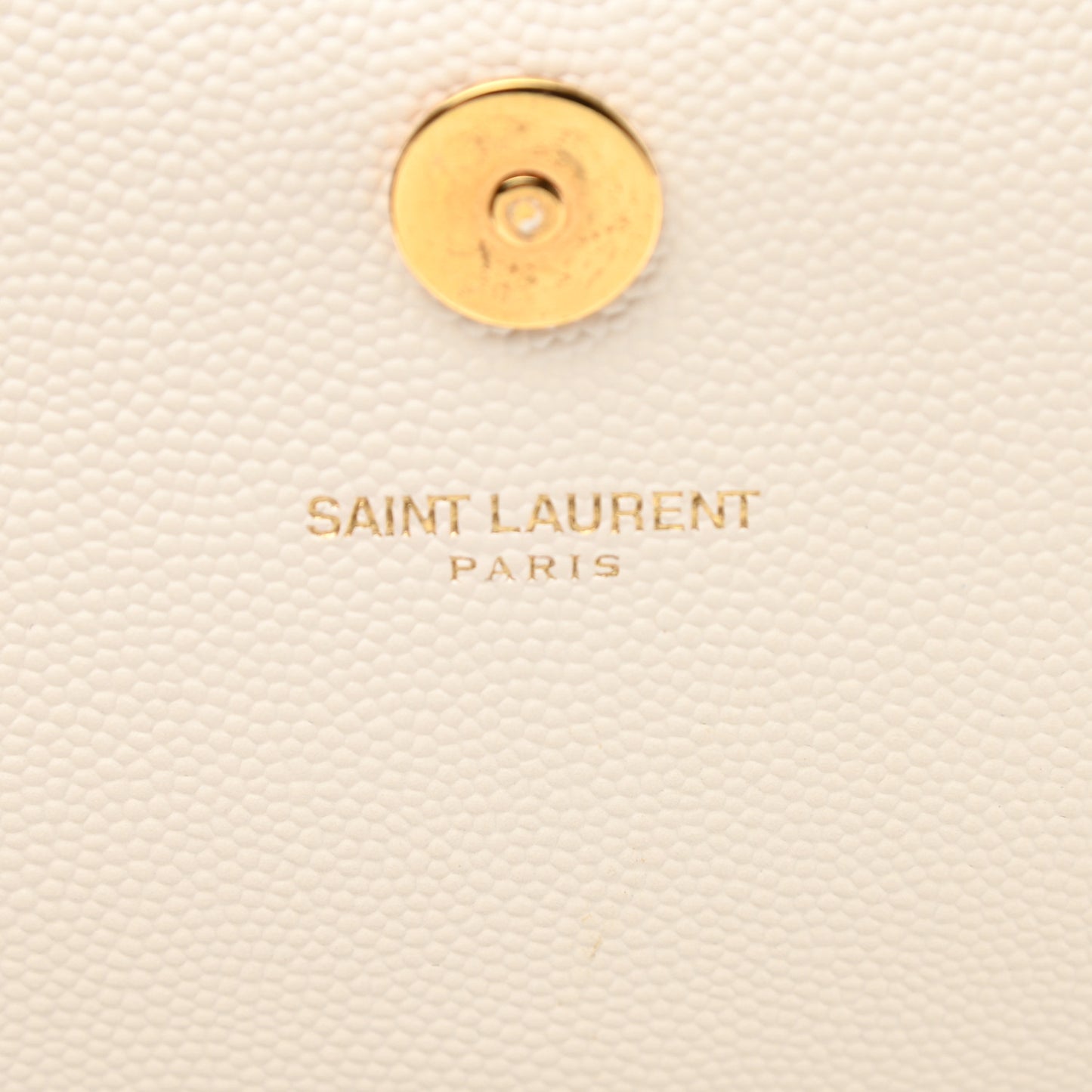 Grain De Poudre Classic Monogram Cassandre Clutch Dove White
