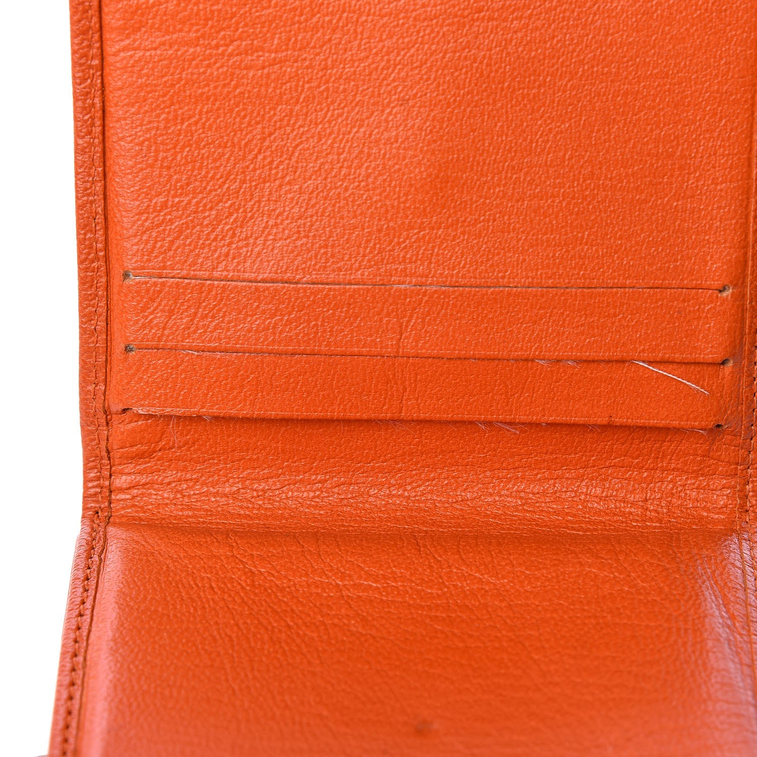 Chanel Goatskin Compact Double Sided Wallet Orange 11 of 12