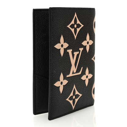 Louis Vuitton Empreinte Monogram Giant Passport Cover Black Beige 3 of 7