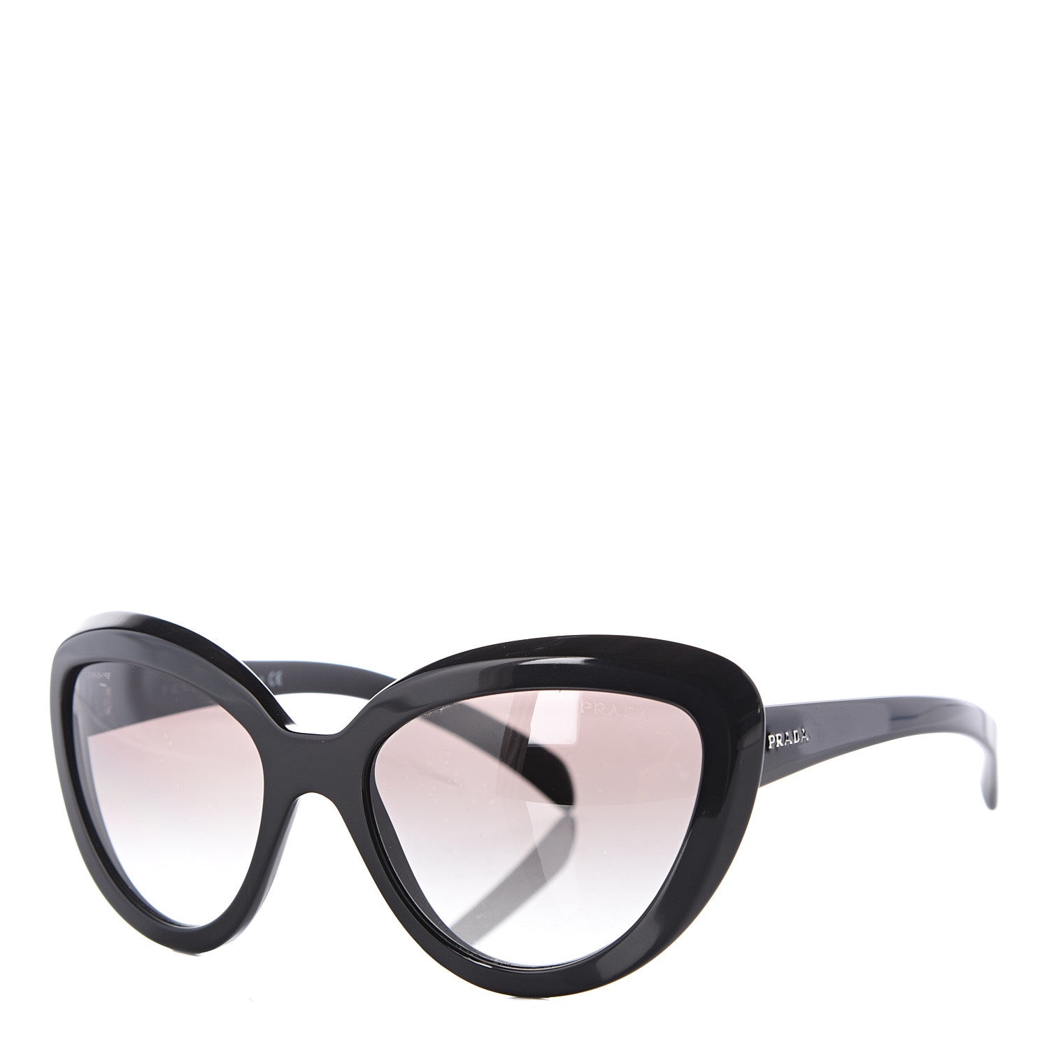 Prada Cat Eye Sunglasses SPR 08R Black 1 of 8