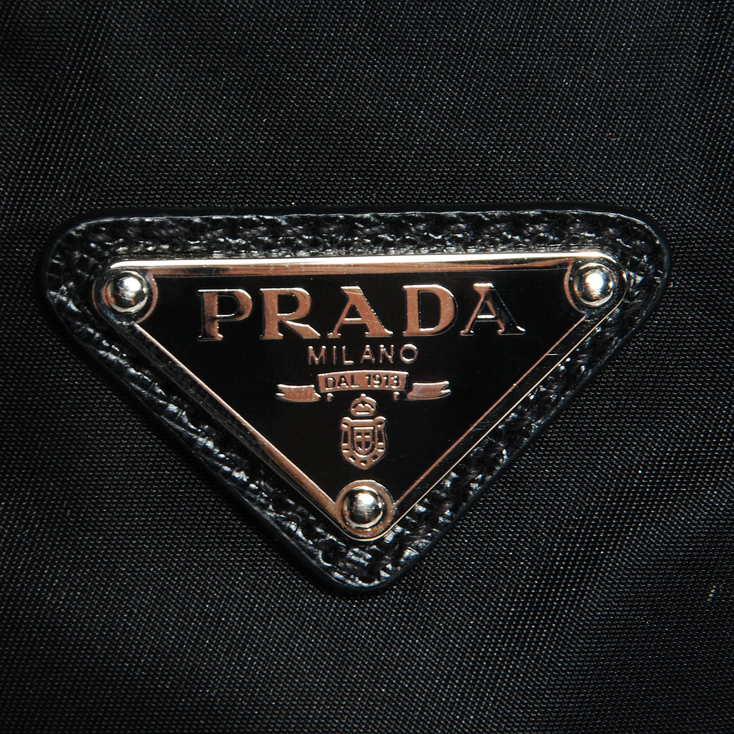 Nylon Small Flat Messenger Bag Black