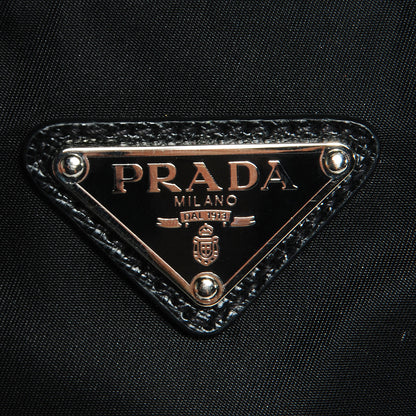 Prada Nylon Small Flat Messenger Bag Black 9 of 13
