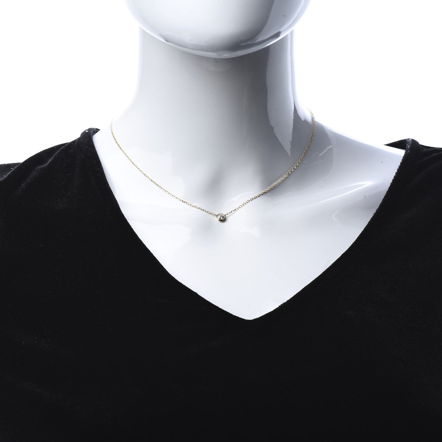18K Yellow Gold Diamond LM D'Amour Pendant Necklace