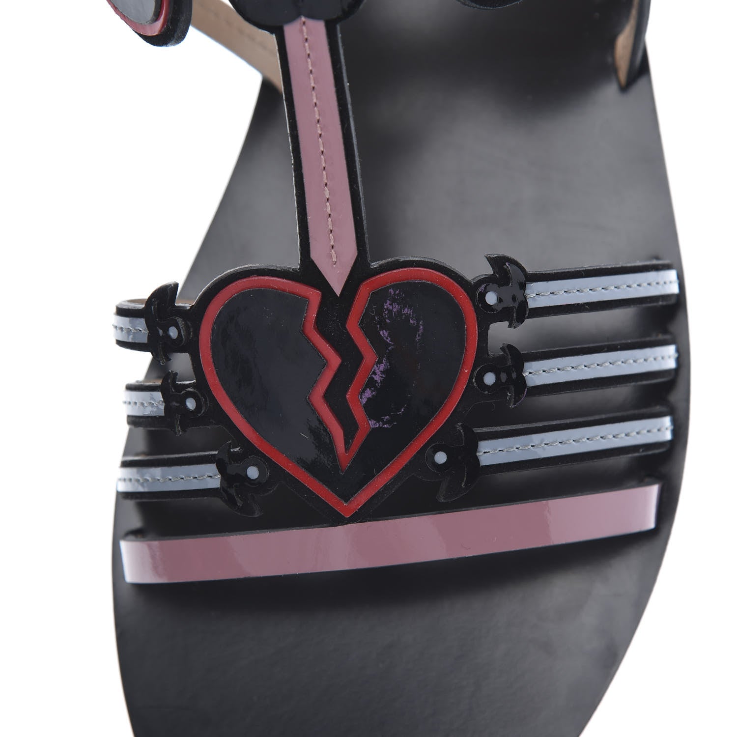Valentino Garavani Nappa Loveblade Caged Flat Sandals 39 Black 8 of 11