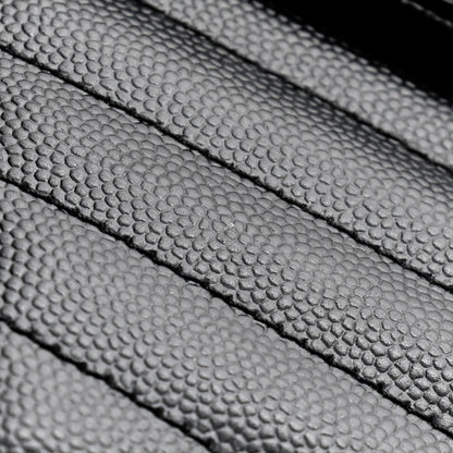 Saint Laurent Grain De Poudre Matelasse Chevron Monogram Chain Wallet Black 12 of 13