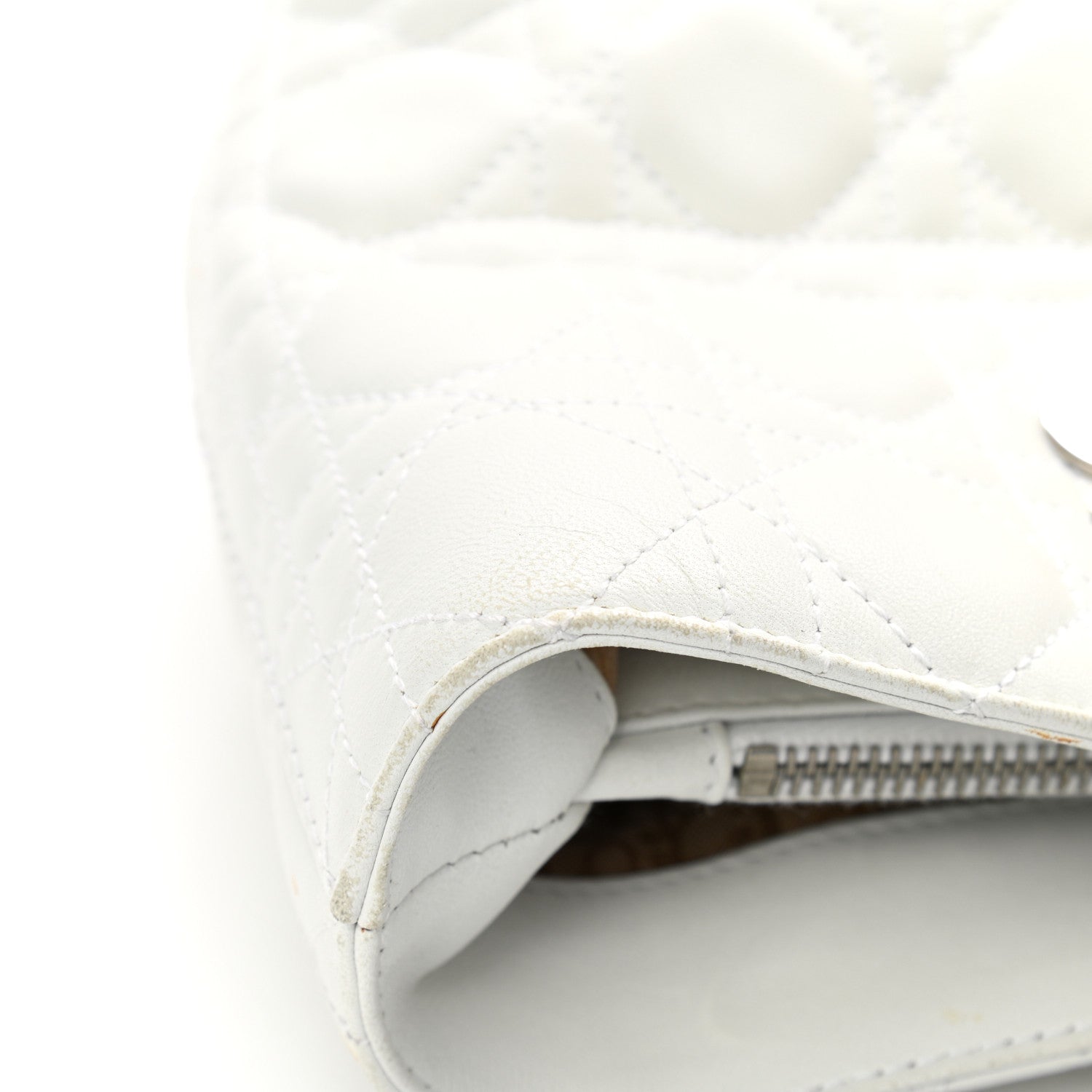 Christian Dior Lambskin Cannage Large Lady Dior Shopper Tote White 14 of 16