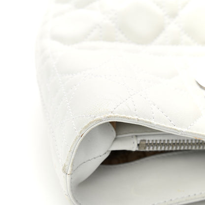 Christian Dior Lambskin Cannage Large Lady Dior Shopper Tote White 14 of 16