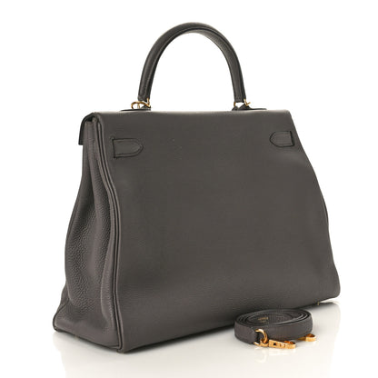 Hermes Togo Kelly Retourne 35 Etain 3 of 10