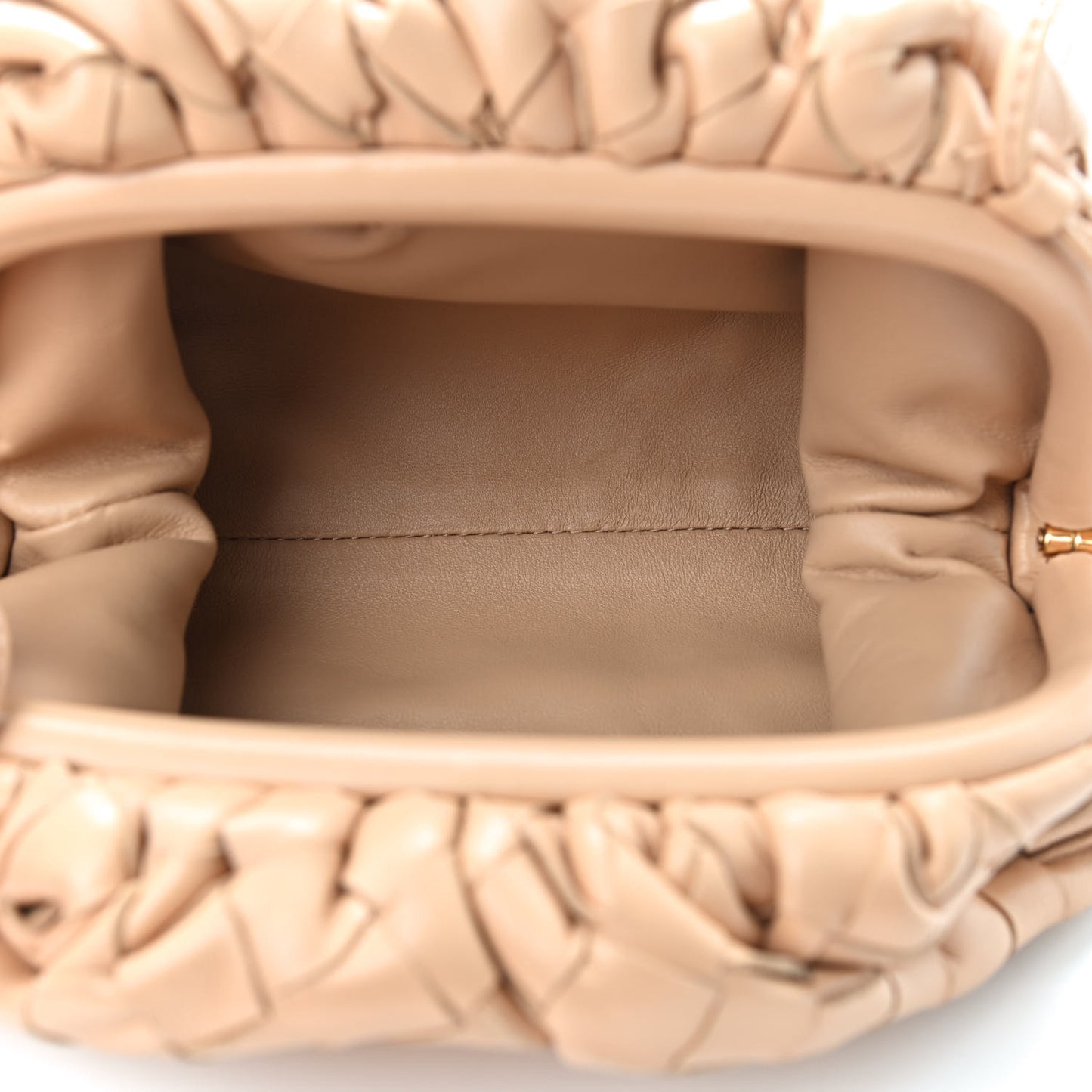 Nappa Intrecciato The Mini Pouch Almond