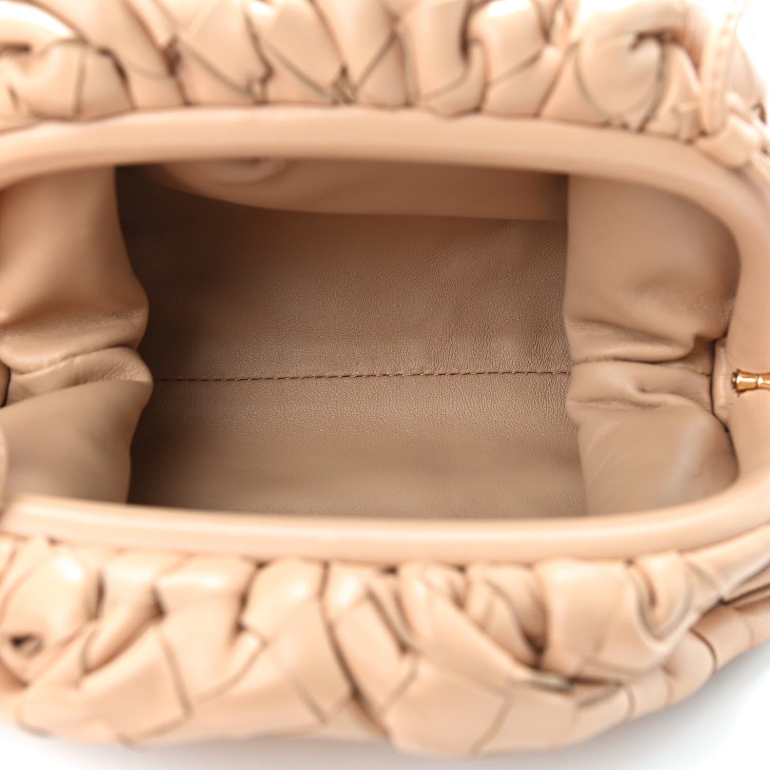 Bottega Veneta Nappa Intrecciato The Mini Pouch Almond 5 of 9
