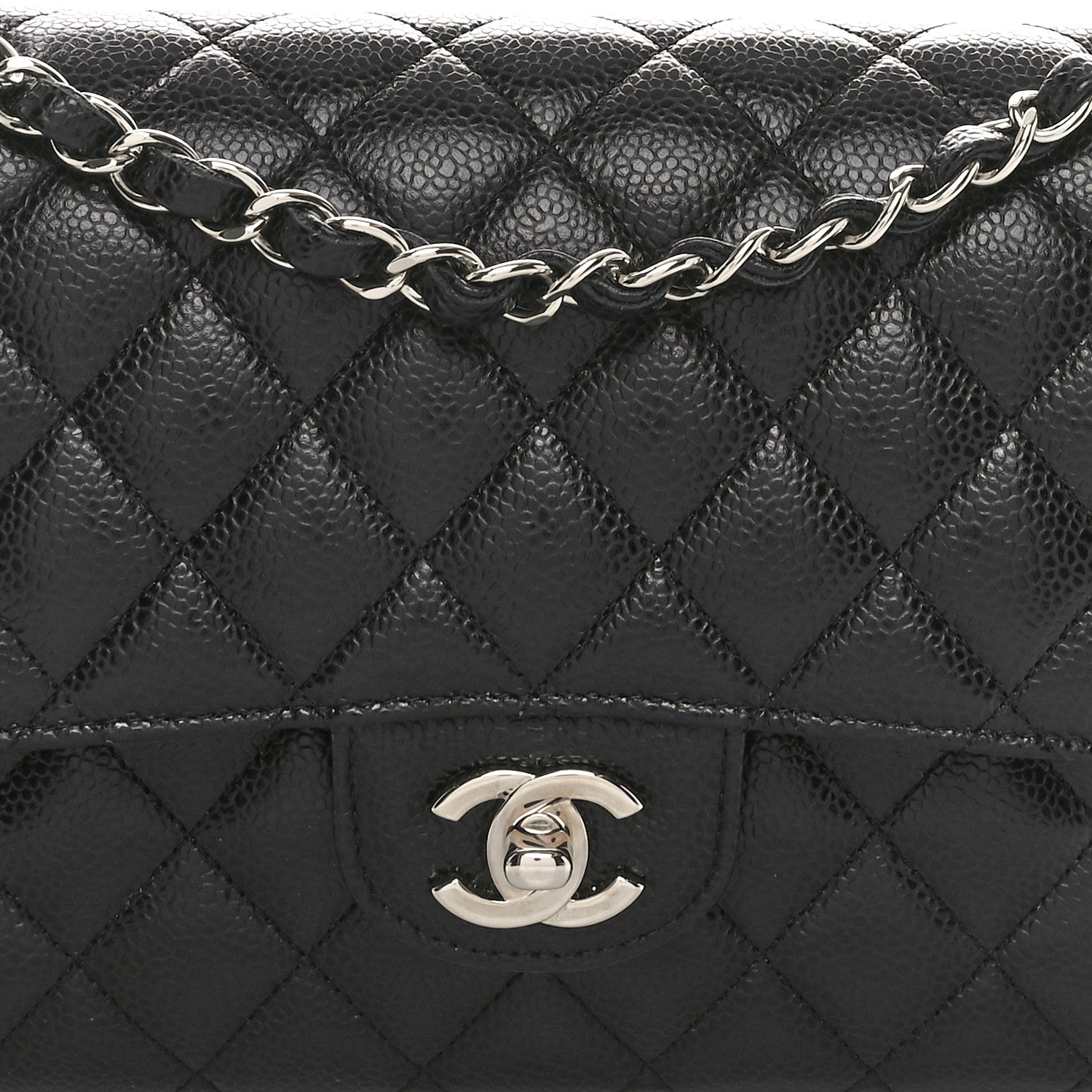 Chanel Caviar Quilted Medium Double Flap Black 8 of 11