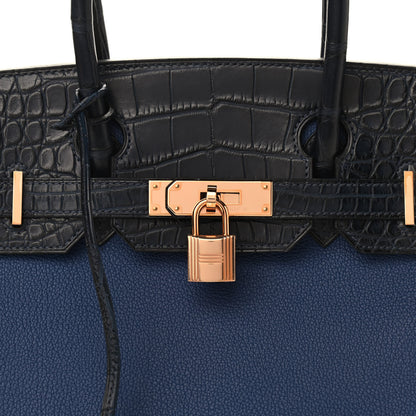 Hermes Togo Matte Alligator Birkin Touch 30 Bleu Saphir Bleu Marine 8 of 11