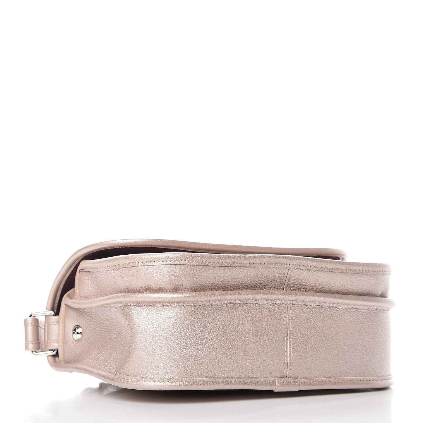 Metallic Calfskin Quilted Jungle Stroll Messenger Bag Gold