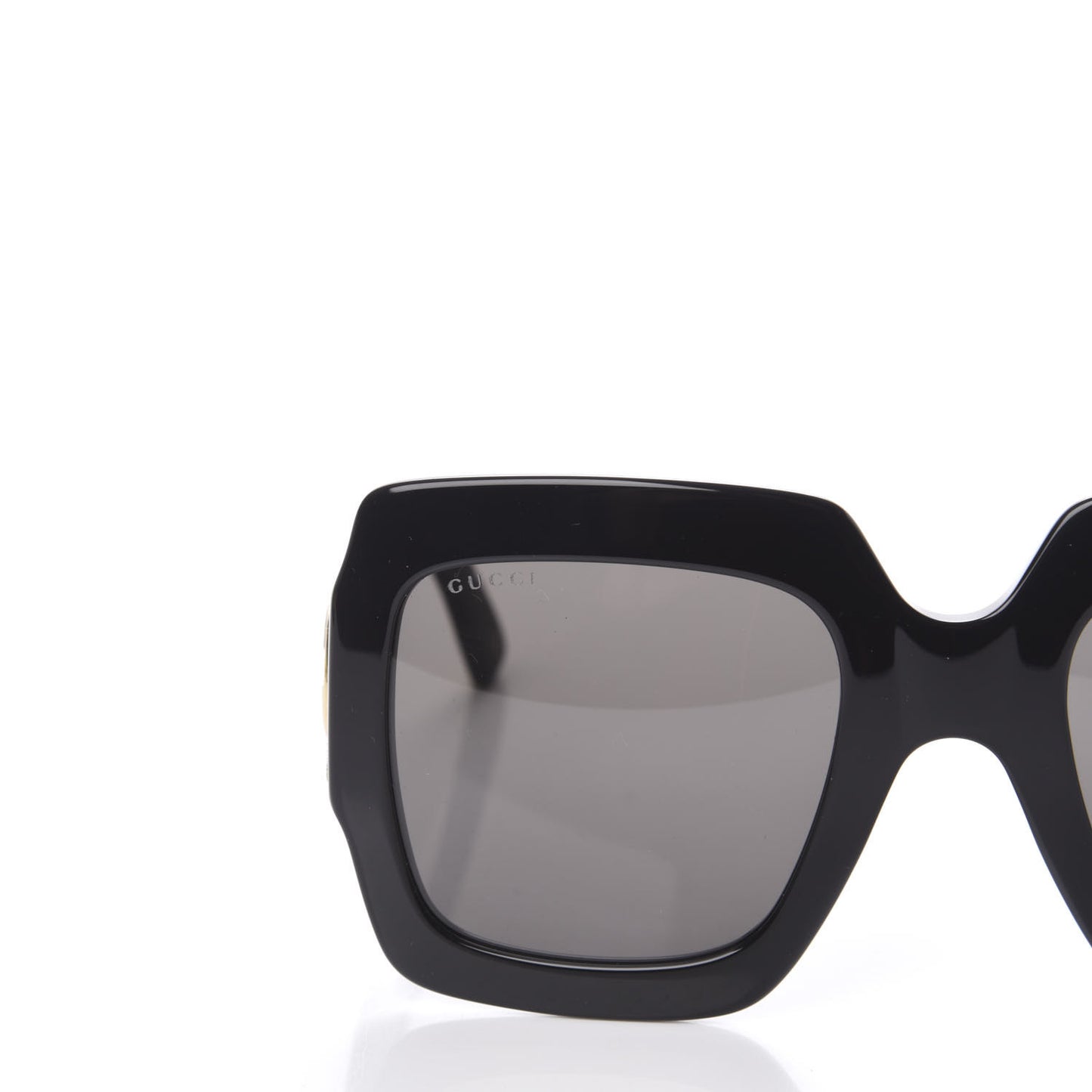 Square Frame GG0102S Sunglasses Glitter Gold
