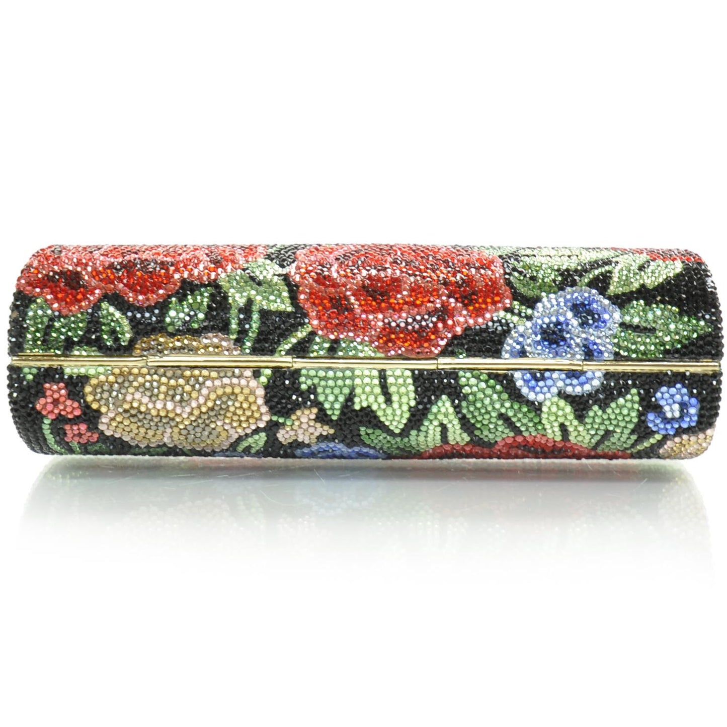 Swarovski Crystal Floral Minaudiere Evening Bag
