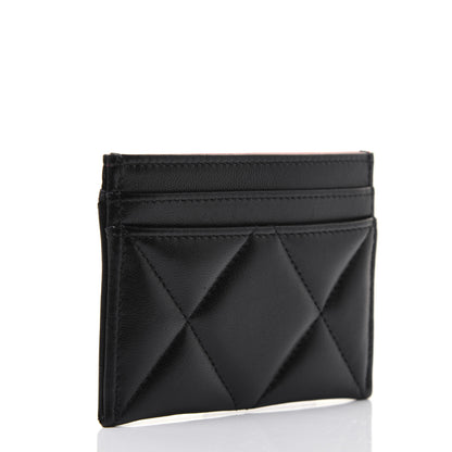 Chanel Lambskin Quilted Chanel 19 Card Holder Black 3 of 14