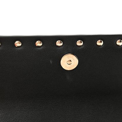 Valentino Garavani Calfskin Rockstud Flap Wallet On Strap Black 10 of 10