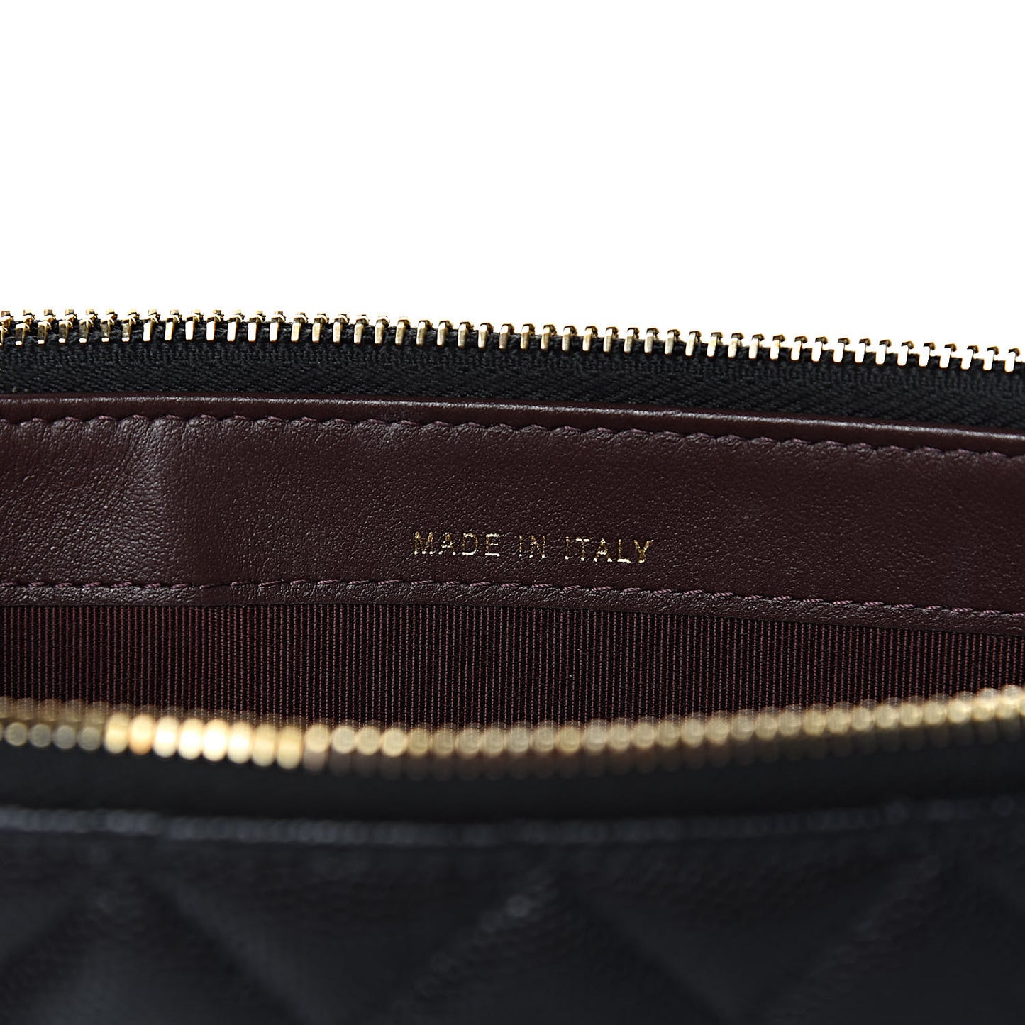 Caviar Quilted Small Clutch With Chain Black
