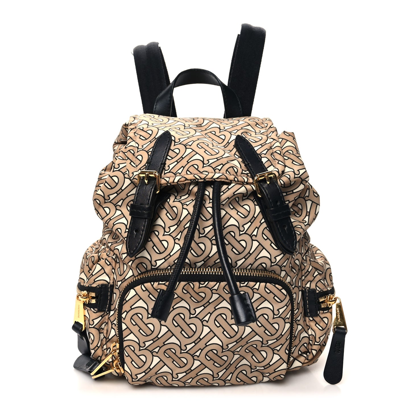 Nylon Monogram Medium Rucksack Backpack Beige