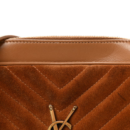 Saint Laurent Suede Matelasse Monogram Lou Camera Bag Cinnamon 7 of 9