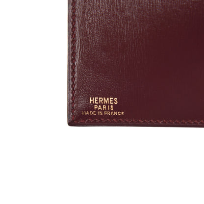 Hermes Box Checkbook Holder Wallet Rouge H 6 of 7