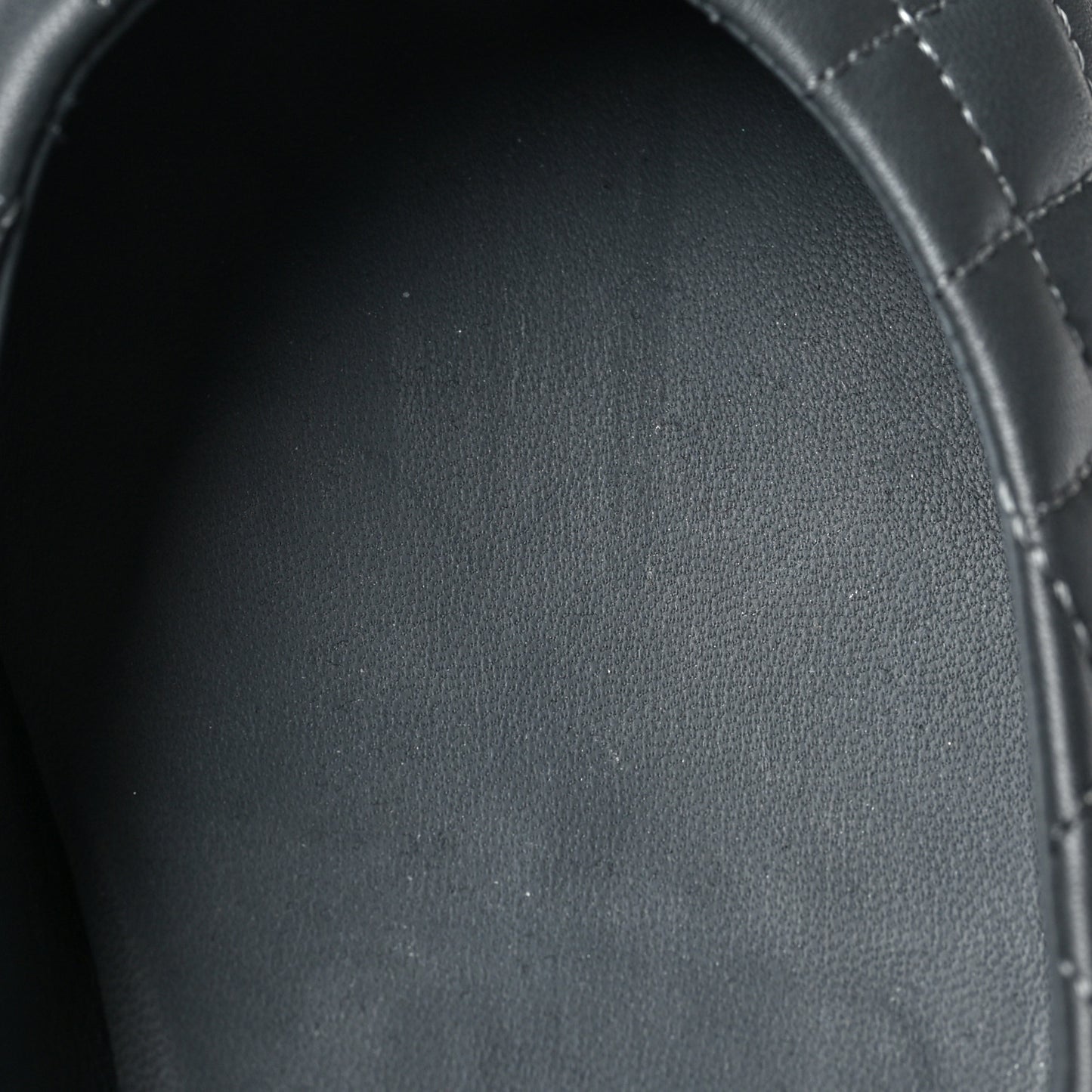 Lambskin Quilted Cap Toe Ballerina Flats 40 Charcoal Black