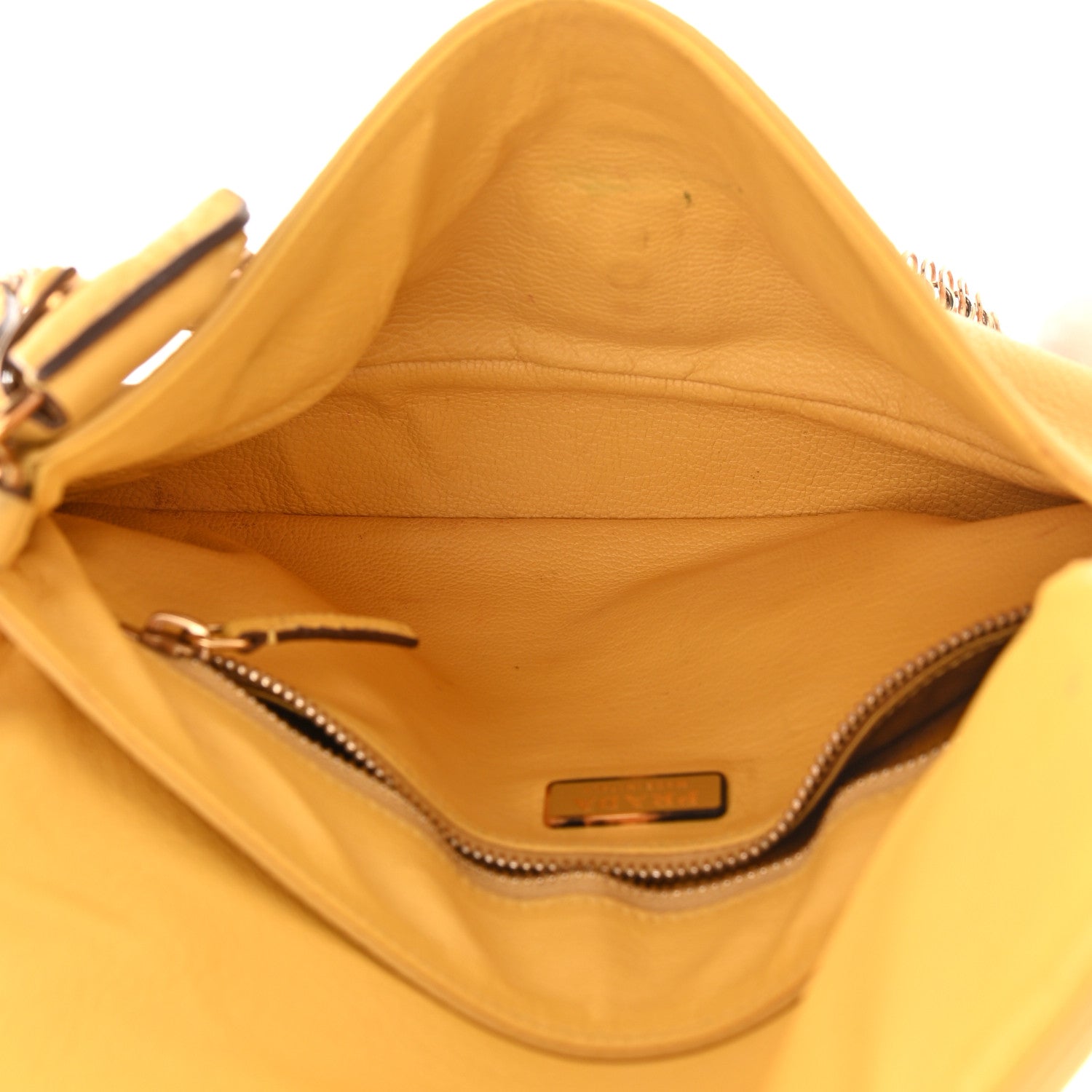 Prada Vitello Daino Cleo Shoulder Bag Yellow 5 of 23