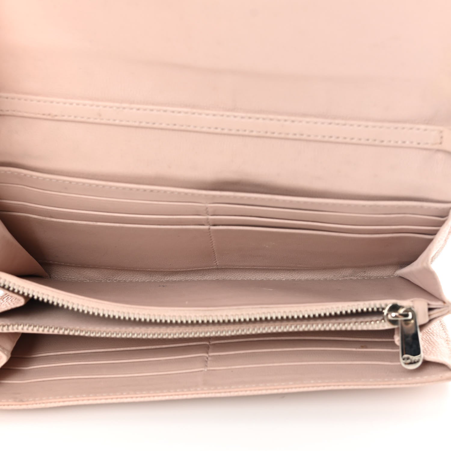 Christian Dior Grained Calfskin Diorama Wallet on Chain Pouch Nude 5 of 15