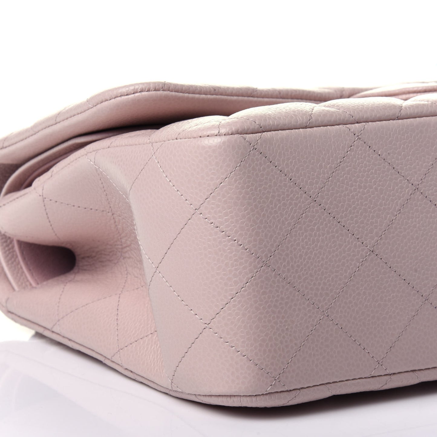 Caviar Quilted Jumbo Double Flap Light Pink