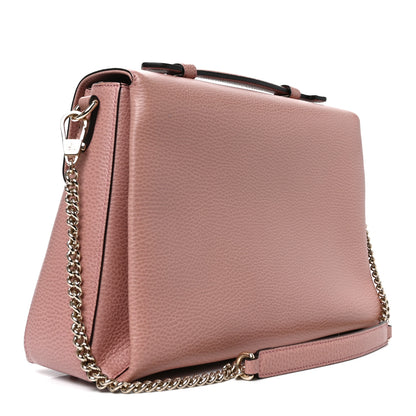 Gucci Dollar Calfskin Medium Interlocking G Top Handle Shoulder Bag Soft Pink 3 of 10