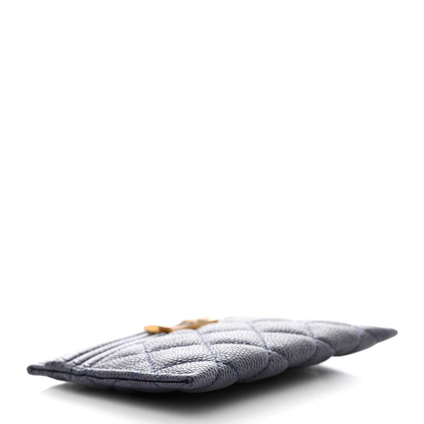 Caviar Quilted Boy Card Holder Blue